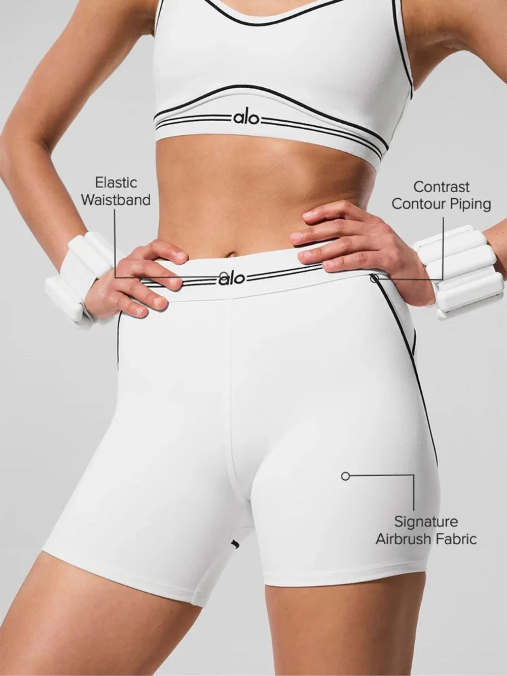 Alo Airbrush Heart Throb High Waist 4” Bike Short